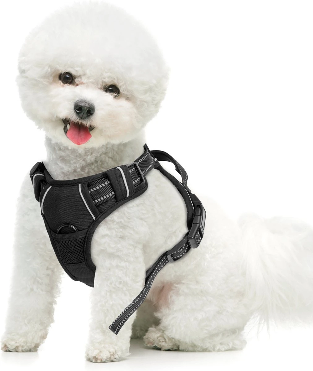 Nobleza 42ZHW - Hondenharnas - Hondentuigje - Anti Trek - S - Zwart 3 Nobleza 42ZHW - Hondenharnas - Hondentuigje - Anti Trek - S - Zwart