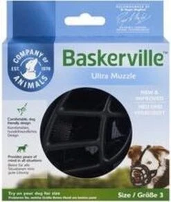 Company Of Animals Baskerville Ultra Muzzle - Muilkorf - Maat 3 (M) - Zwart -Honden Benodigdheden Verkoop 1015x1200 2
