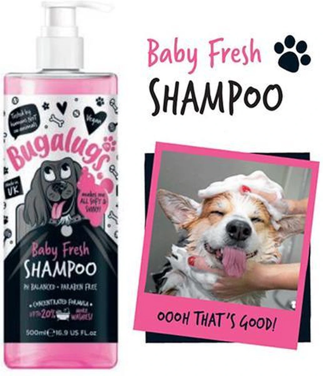 Hondenshampoo Bugalugs - Hondenparfum - Gevoelige Huid - Puppy - Witte Vacht - Langharige Hond 500ML Met Pomp 3 Hondenshampoo Bugalugs - Hondenparfum - Gevoelige Huid - Puppy - Witte Vacht - Langharige Hond 500ML Met Pomp