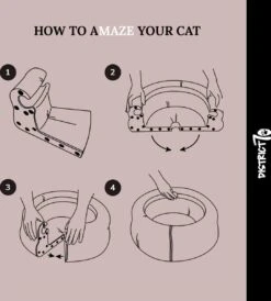 District 70 MAZE 3-in-1 Opvouwbare Kartonnen Kattenmand - Inclusief Catnip Balletje - Voor Slapen, Spelen En Krabben! -Honden Benodigdheden Verkoop 1083x1200 4