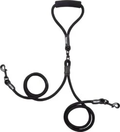 Rebel Petz - Dubbele Verstelbare Hondenriem Voor Twee Honden - Met Draaibare Sluiting En Zacht Handvat - Small En Large - Large (140 Cm Lang, Ø 12 Mm) -Honden Benodigdheden Verkoop 1094x1200