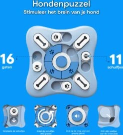 Honden Speelgoed Intelligentie – Hondenpuzzel - Interactieve Training – Voorkomt Verveling – 16 Vakjes – 11 Verplaatsbare Schuifjes - Denkspelletjes Voor Honden - Anti Schrokbak Hond – LumifyMe -Honden Benodigdheden Verkoop 1098x1200 7