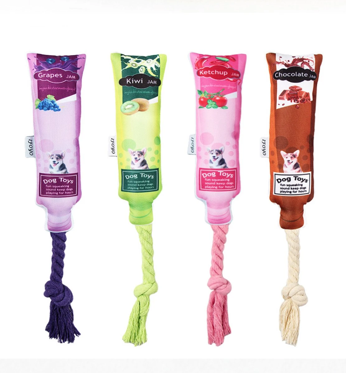 Merkloos Hondenspeelgoed - Piepspeelgoed - Trekspeeltje - Chocobruin 4 Merkloos Hondenspeelgoed - Piepspeelgoed - Trekspeeltje - Chocobruin - Afbeelding 2