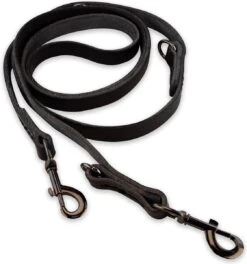 Multifunctionele Hondenriem - 220cm - Volledig Zwart - Leren Hondenriem - 100% Volnerfleer - Hondenriem Leer -Honden Benodigdheden Verkoop 1121x1200 3