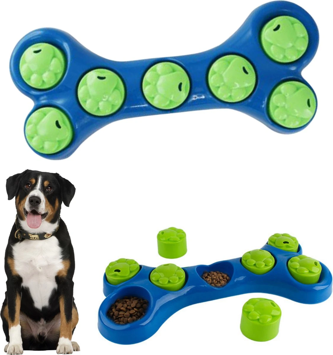 Cheqo® Hondenspeelgoed Met Snack Beloning - Intelligent Speelgoed - Hondentraining - Slowfeeder - Honden Denkspel - Puzzel Voor Honden 3 Cheqo® Hondenspeelgoed Met Snack Beloning - Intelligent Speelgoed - Hondentraining - Slowfeeder - Honden Denkspel - Puzzel Voor Honden