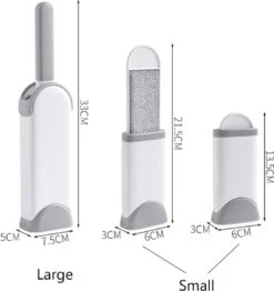 IGOODS - Pet Hair Remover - Hond & Kat Roller Brush - Dubbelzijdig Bont Ontharingsgereedschap Met Zelfreinigende Basis - Reismaatborstel - Voor Kleding - Bank - Tapijt - Autostoel GRIJS -Honden Benodigdheden Verkoop 1133x1200