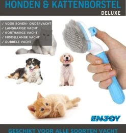 Professionele Kattenborstel/Hondenborstel + BONUS - Bovenvacht | Ondervacht - Langharige | Kortharige - Haarverwijderaar Voor Huisdieren - Kattenkam - Hondenkam -Honden Benodigdheden Verkoop 1137x1200