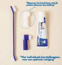 Hond En Kat Tandenborstel Verzorgingsset - Inclusief Tandpasta Met Beefsmaak - Vier Unieke Reinigingsborstels - Fluoride Vrij -Honden Benodigdheden Verkoop 1142x1200 2