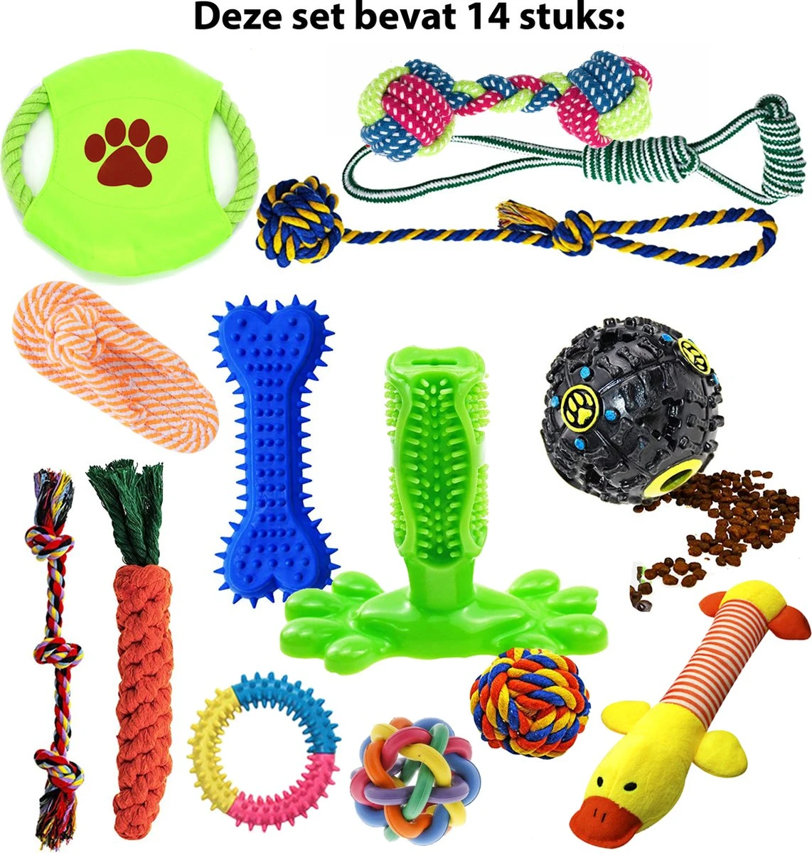 Filo Honden Speelgoed Set 14 Stuks - Hondenspeeltjes Knuffel - Hondenbal - Flostouw - Bot - Frisbee - Hondentouw - Hondenspeelgoed Intelligentie - Kauwspeelgoed Hond En Puppy - Bijtspeelgoed Hondenknuffel - Hondenspeeltje Met Piep 10 Filo Honden Speelgoed Set 14 Stuks - Hondenspeeltjes Knuffel - Hondenbal - Flostouw - Bot - Frisbee - Hondentouw - Hondenspeelgoed Intelligentie - Kauwspeelgoed Hond En Puppy - Bijtspeelgoed Hondenknuffel - Hondenspeeltje Met Piep - Afbeelding 8