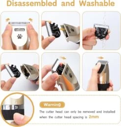 Nobleza Dieren Tondeuse Set - 4 Opzetkammen - Draadloos - Voor Huisdieren Katten & Honden -Honden Benodigdheden Verkoop 1147x1200 5