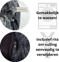 Hondenmand | Superzacht En Luxe | Wasbaar | Donut | Fluffy | Hondenkussen | 60cm | Grijs -Honden Benodigdheden Verkoop 1151x1200 10