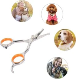 Merkloos Premium Gebogen Trimschaar Honden - Huisdier Trimmen - Hoofd, Poten Ogen & Oren - Kat & Hond Knippen - Veilige Schaar -Honden Benodigdheden Verkoop 1159x1200