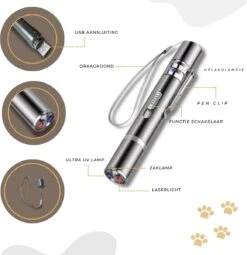 Rlek Online® Laserpen - USB Oplaadbaar - Online E-Book - Hondenspeelgoed - Laser - Kattenspeeltjes - 7 Verschillende Opties - Zaklamp/UV Licht -Honden Benodigdheden Verkoop 1163x1200 4