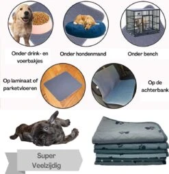 Sharon B - Puppy Training Pad - Plasmat - Beige Met Botjesprint - 80x90 Cm - Hondentoilet - Herbruikbaar - Wasbaar -Honden Benodigdheden Verkoop 1167x1200 7