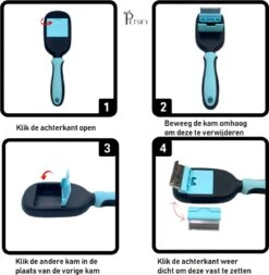 Petsify - Dierenborstel - Professionele 5 In 1 Hondenborstel - Voor Hond En Kat - Tweezijdig - Hondenkam - Kattenborstel - Kattenkam -Honden Benodigdheden Verkoop 1170x1200