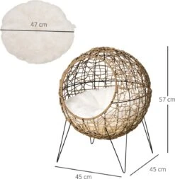 PawHut Kattenhuis Met Metalen Frame D30-442 -Honden Benodigdheden Verkoop 1173x1200 10