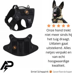 Always Prepared © Pro K9 Tuig + Riem – Anti Trek Tuig – Honden Harnas – Y Tuig Hond – Tactical Hondenvest – Best Getest 2022 – Tuigje Hond – Middel En Grote Hond – Honden Tuigje – Harnas Hond – Veiligheidstuig – 450KG Anti Trek Test – Zwart Maat S -Honden Benodigdheden Verkoop 1174x1200 11