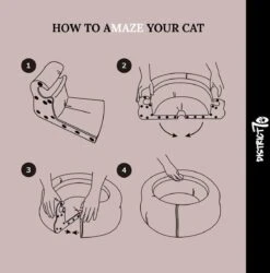 District 70 MAZE 3-in-1 Opvouwbare Kartonnen Kattenmand - Inclusief Catnip Balletje - Voor Slapen, Spelen En Krabben! -Honden Benodigdheden Verkoop 1184x1200 7