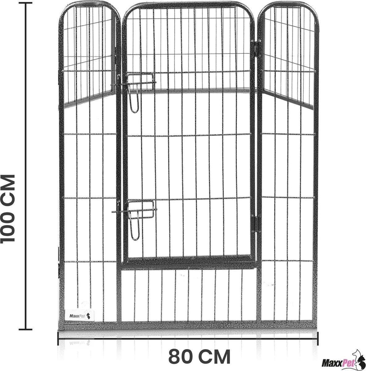 MaxxPet Puppyren - Hondenbench - Hondenren- Puppyren Met 8 Kennelpanelen - Staal -80 X 100 Cm Ø 210 Cm 10 MaxxPet Puppyren - Hondenbench - Hondenren- Puppyren Met 8 Kennelpanelen - Staal -80 X 100 Cm Ø 210 Cm - Afbeelding 8