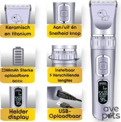 AVE Pets® Volledige Hondentondeuse Set Met Display - Draadloos Tondeuse - Scheerapparaat Voor Je Hond Of Kat - Huisdier Trimmer - Dierentondeuse - Dieren Verzorging 13 AVE Pets® Volledige Hondentondeuse Set Met Display - Draadloos Tondeuse - Scheerapparaat Voor Je Hond Of Kat - Huisdier Trimmer - Dierentondeuse - Dieren Verzorging -Honden Benodigdheden Verkoop 1189x1200 1