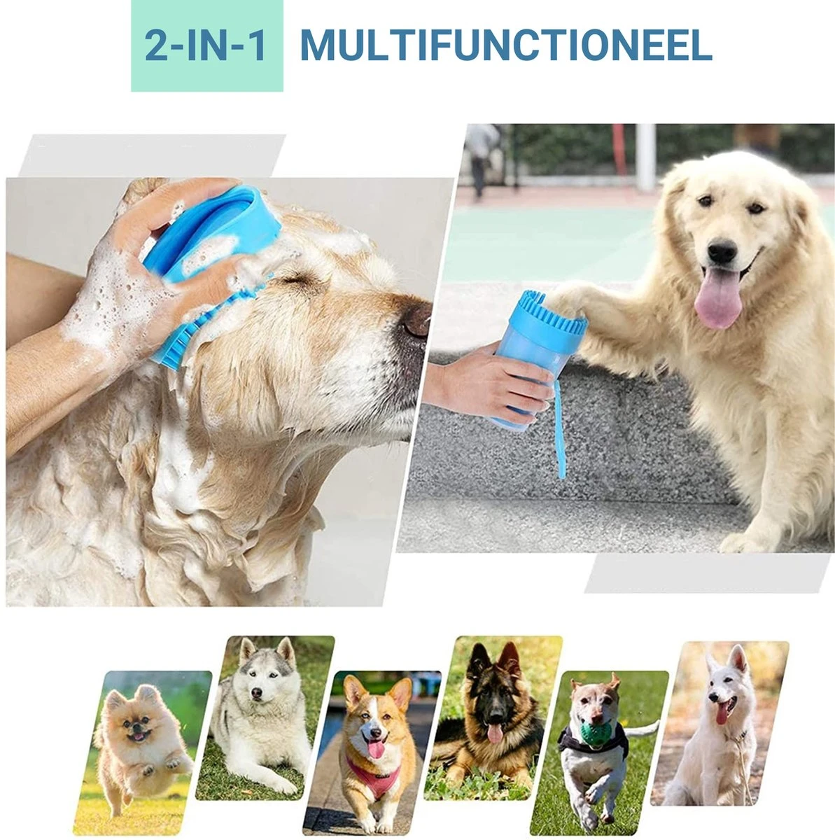 TIKKENS Hondenpoten Reiniger 2-in-1 - Hondenborstel - Hondenpoot Reiniger - Huisdier Poot Wassen - Hondenverzorging - Honden Wassen - Inclusief Microvezeldoek - XL 6 TIKKENS Hondenpoten Reiniger 2-in-1 - Hondenborstel - Hondenpoot Reiniger - Huisdier Poot Wassen - Hondenverzorging - Honden Wassen - Inclusief Microvezeldoek - XL - Afbeelding 4