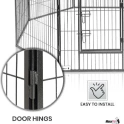 MaxxPet Puppyren - Hondenbench - Hondenren- Puppyren Met 8 Kennelpanelen - Staal -80 X 80 Cm Ø 210 Cm -Honden Benodigdheden Verkoop 1194x1200 9