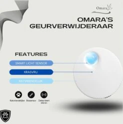 Omara Geurverdrijver – Kattenbak Geurverdrijver – 2023 Model- Oplaadbaar – 100% Krasvrij- Geurverwijderaar- Slimme Sensor -Honden Benodigdheden Verkoop 1195x1200 13