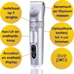 AVE Pets® Volledige Hondentondeuse Set Met Display - Draadloos Tondeuse - Scheerapparaat Voor Je Hond Of Kat - Huisdier Trimmer - Dierentondeuse - Dieren Verzorging 12 AVE Pets® Volledige Hondentondeuse Set Met Display - Draadloos Tondeuse - Scheerapparaat Voor Je Hond Of Kat - Huisdier Trimmer - Dierentondeuse - Dieren Verzorging -Honden Benodigdheden Verkoop 1195x1200 5