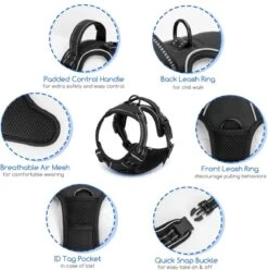 Nobleza 42ZHX - Hondenharnas - Hondentuigje - Anti Trek - M - Zwart -Honden Benodigdheden Verkoop 1196x1200 20