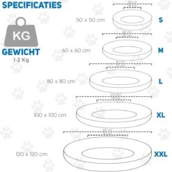 Pawzle Hondenmand - Donut Hondenkussen - Kattenmand - Bed Voor Honden & Katten - Wasbaar - 50cm - Zwart -Honden Benodigdheden Verkoop 1199x1200 15