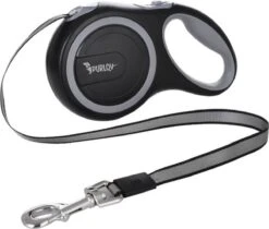 Hondenriem-Looplijn-Zwart/Grijs-8 Meter Oprol-Hond Lijn-Automatisch Rollijn -Honden Benodigdheden Verkoop 1200x1022 1