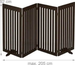 Relaxdays Veiligheidshekje Hout - 92 Cm Hoog - Kinderhek - Hondenhek - Inklapbaar - Bruin - 4 Panelen 15 Relaxdays Veiligheidshekje Hout - 92 Cm Hoog - Kinderhek - Hondenhek - Inklapbaar - Bruin - 4 Panelen -Honden Benodigdheden Verkoop 1200x1035 2