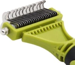 Hondenborstel - Dubbelzijdig Ontharing Tool - Herbruikbare Honden & Kattenvachtkam - Huisdier Grooming - 1 Stuk - Groen -Honden Benodigdheden Verkoop 1200x1044