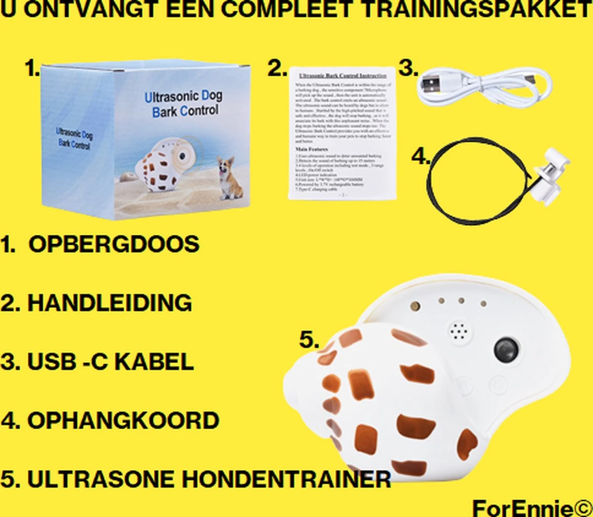 Merkloos Ultrasone Hondentrainer - Anti Blafapparaat | Anti Blaf Apparaat | Anti Blafband | Dierendag | Trainer | Design | Schelp | Retro | Blafband Voor Honden 7 Merkloos Ultrasone Hondentrainer - Anti Blafapparaat | Anti Blaf Apparaat | Anti Blafband | Dierendag | Trainer | Design | Schelp | Retro | Blafband Voor Honden - Afbeelding 5