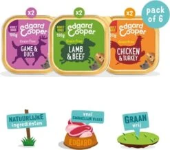 Merkloos Edgard & Cooper Hondenvoer Multipack Kip - Wild - Lam 6 X 100 Gr -Honden Benodigdheden Verkoop 1200x1058