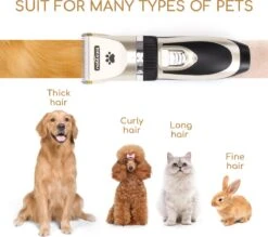 Nobleza B78 - Dieren Tondeuse Set - 4 Opzetkammen - Voor Huisdieren Katten & Honden - Draadloos -Honden Benodigdheden Verkoop 1200x1062 2