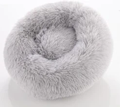 Donut Hondenmand - Zacht Pluche Hondenmanden - Antislip - Fluffy En Rond Donutmand - 100cm - Lichtgrijs -Honden Benodigdheden Verkoop 1200x1073 5