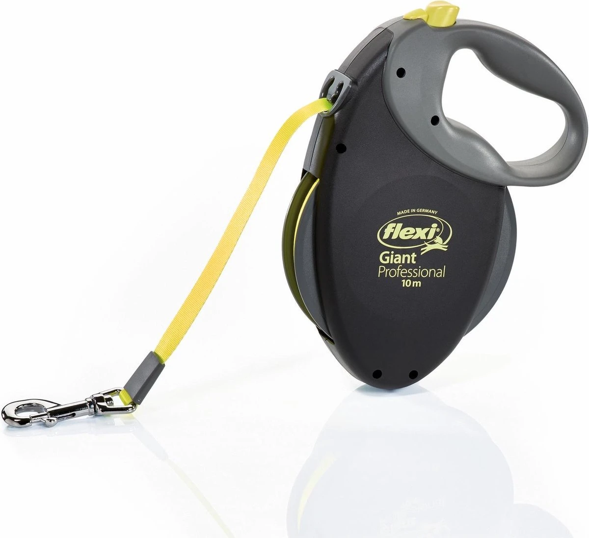 Flexi Giant Tape - Hondenriem - Zwart/Geel - L - 10 M - (<50 Kg) 3 Flexi Giant Tape - Hondenriem - Zwart/Geel - L - 10 M - (<50 Kg)