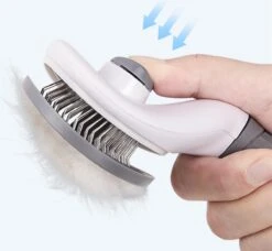 Kattenborstel - Hondenborstel - Pluizenverwijderaar - Haarverwijderaar Voor Huisdieren - Hondenkam - Kattenkam - Huisdierhaar Verwijderaar - Ontpluizer - Kattenhaar & Hondenhaar Verwijderaar - Voor Langharig & Kortharig - Grijs -Honden Benodigdheden Verkoop 1200x1109