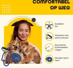 KCMultisupplies Dubbele Hondenriem Voor 2 Honden - Duo Hondenlijn Voor Hond - 120cm - Hondenleiband Riem -Honden Benodigdheden Verkoop 1200x1116 6