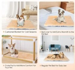 Nobleza Fluffy Benchkussen - Dierenkussen - Hondenkussen - Kattenkussen - Benchmat - Dierenmat - Hondenmat - Kattenmat - Crème - Maat L -Honden Benodigdheden Verkoop 1200x1118 10