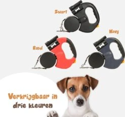 Dubbele Honden Riem – Leiband Hond – Hondenlijn – Looplijn Hond – 2 Honden – 3 Meter – Tot 12kg Per Hond – Reflecterende Lijnen – Met Zaklamp – 360° Draaien – Verstelbaar - Navy Blauw -Honden Benodigdheden Verkoop 1200x1120 5