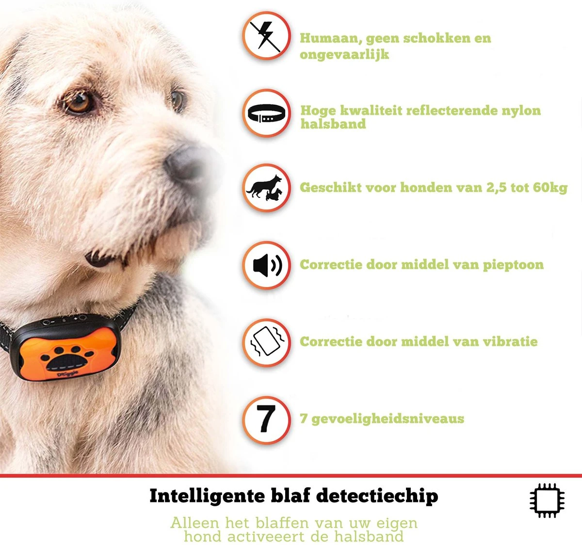 Doggie™ Anti Blafband - Diervriendelijk - GEEN Schok - Anti Blafband - Hondenhalsband 7 Doggie™ Anti Blafband - Diervriendelijk - GEEN Schok - Anti Blafband - Hondenhalsband - Afbeelding 5