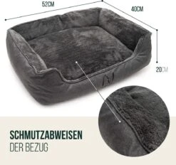 Happilax Wasbaar Hondenbed Met Omkeerbaar Kussen, Hondenmand Voor Kleine Honden, S - Grijs, Puppies Of Katten -Honden Benodigdheden Verkoop 1200x1126 3