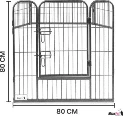 MaxxPet Puppyren - Hondenbench - Hondenren- Puppyren Met 8 Kennelpanelen - Staal -80 X 80 Cm Ø 210 Cm -Honden Benodigdheden Verkoop 1200x1133 4