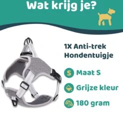 Mmoods Hondentuigje Grijs - Anti-Trek Tuig Voor Puppy's - Hondenharnas Voor Kleine Honden - Reflecterende Halsband Hond - Hondenhalsband Maat S -Honden Benodigdheden Verkoop 1200x1135 10