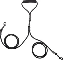 Rebel Petz - Dubbele Verstelbare Hondenriem Voor Twee Honden - Met Draaibare Sluiting En Zacht Handvat - Small En Large - Small (140 Cm Lang, Ø 8 Mm) -Honden Benodigdheden Verkoop 1200x1136 15