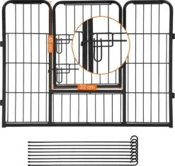 Transformeerbare Hondenren - Dieromheining Van 60 Cm Hoog En 210 Cm Diagonaal - Zwart -Honden Benodigdheden Verkoop 1200x1138 2