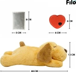 Filo Hondenknuffel Met Hartslag En Warmtebron - Hartslagknuffel Hondenspeelgoed Snuggle Puppy - Knuffel Met Hartslag - Heartbeat Knuffel Hond -Honden Benodigdheden Verkoop 1200x1139 10