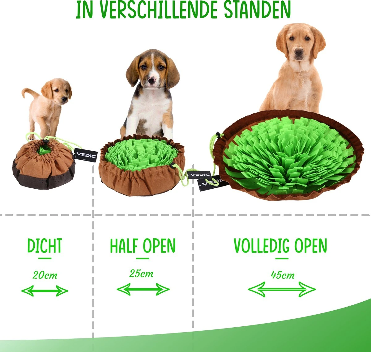VEDIC® - XL Snuffelmat Groen/Bruin - Hondenspeelgoed- Antischrok - 45 CM - Hondenspeelgoed - Honden En Katten - Intelligentie - Slow Feeder - Voerbak 6 VEDIC® - XL Snuffelmat Groen/Bruin - Hondenspeelgoed- Antischrok - 45 CM - Hondenspeelgoed - Honden En Katten - Intelligentie - Slow Feeder - Voerbak - Afbeelding 4